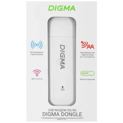 Digma WiFi DW1960 3G/4G (belyiy)