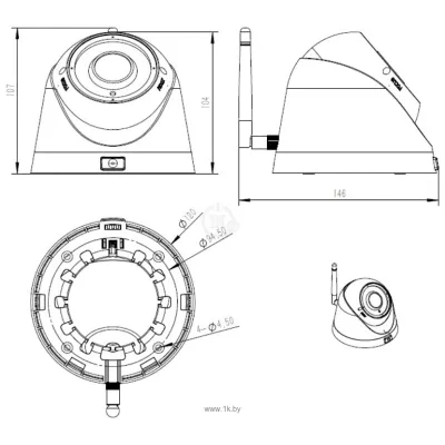 Cantonk IP-D555iRV2812-W